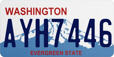 WA license plate AYH7446
