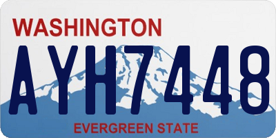 WA license plate AYH7448