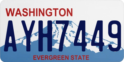 WA license plate AYH7449