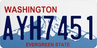 WA license plate AYH7451