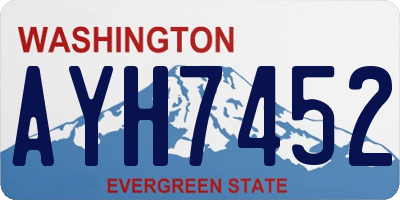 WA license plate AYH7452