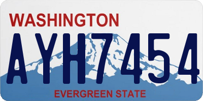 WA license plate AYH7454