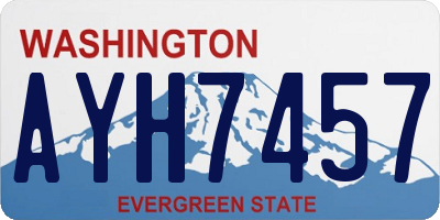 WA license plate AYH7457