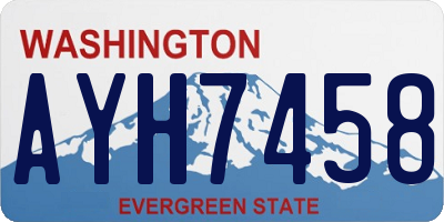 WA license plate AYH7458