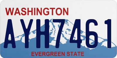WA license plate AYH7461
