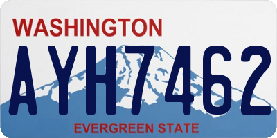 WA license plate AYH7462