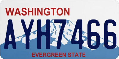 WA license plate AYH7466
