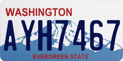 WA license plate AYH7467