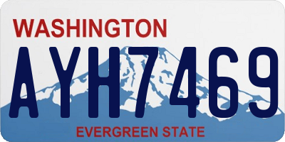 WA license plate AYH7469