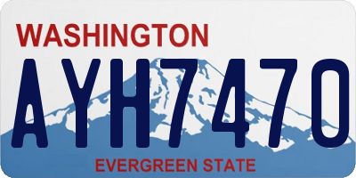 WA license plate AYH7470