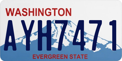 WA license plate AYH7471
