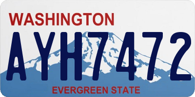 WA license plate AYH7472