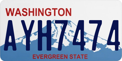 WA license plate AYH7474