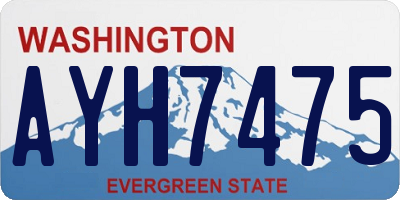 WA license plate AYH7475