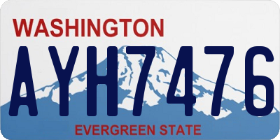 WA license plate AYH7476