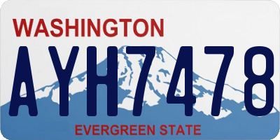 WA license plate AYH7478