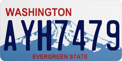 WA license plate AYH7479
