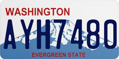 WA license plate AYH7480