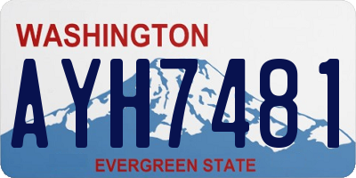 WA license plate AYH7481