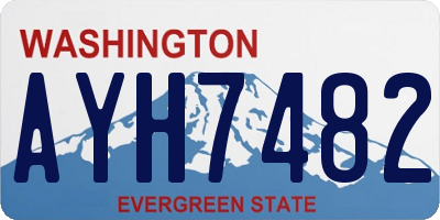 WA license plate AYH7482