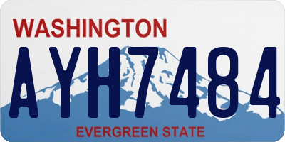 WA license plate AYH7484