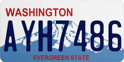 WA license plate AYH7486