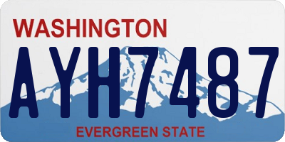 WA license plate AYH7487