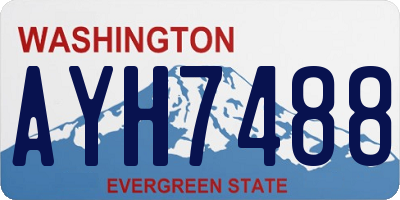 WA license plate AYH7488