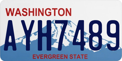 WA license plate AYH7489