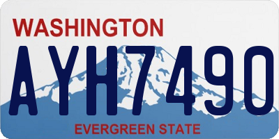 WA license plate AYH7490