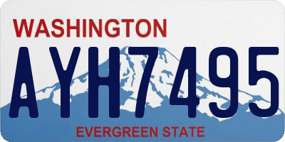 WA license plate AYH7495