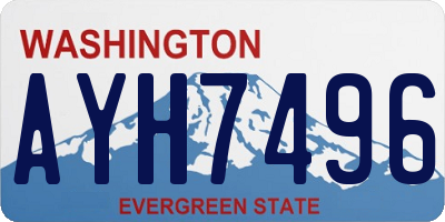 WA license plate AYH7496