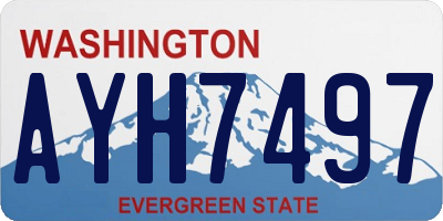 WA license plate AYH7497