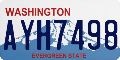 WA license plate AYH7498