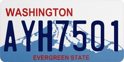 WA license plate AYH7501