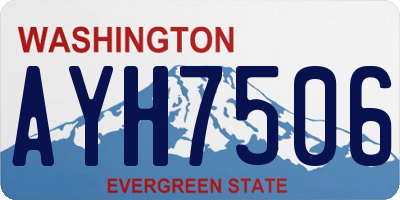 WA license plate AYH7506