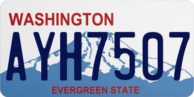 WA license plate AYH7507