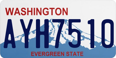 WA license plate AYH7510