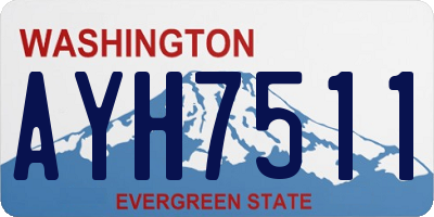 WA license plate AYH7511