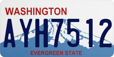 WA license plate AYH7512
