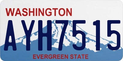 WA license plate AYH7515