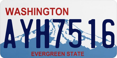 WA license plate AYH7516