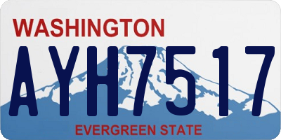 WA license plate AYH7517