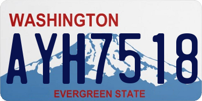 WA license plate AYH7518