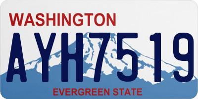 WA license plate AYH7519
