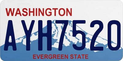 WA license plate AYH7520