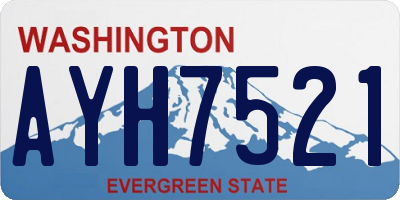 WA license plate AYH7521