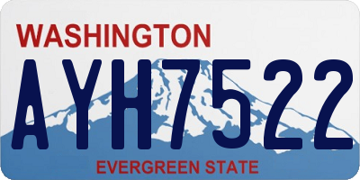 WA license plate AYH7522