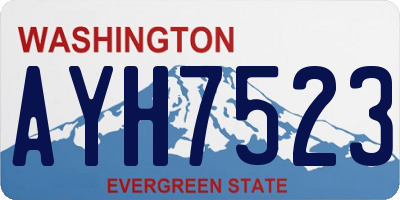 WA license plate AYH7523
