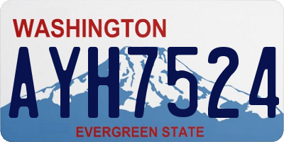 WA license plate AYH7524